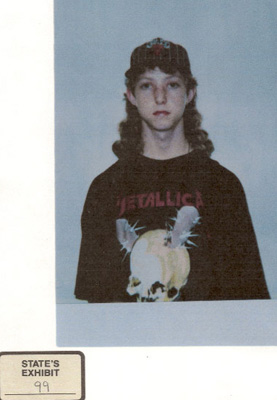 Jason Baldwin in a Metallica shirt