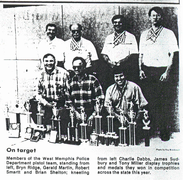 Police Pistol Team With Trophies