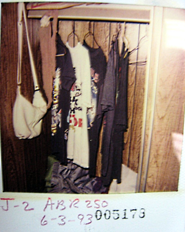 Closet, Jason Baldwin's residence