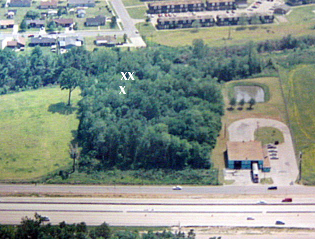 Looking south to discovery woods